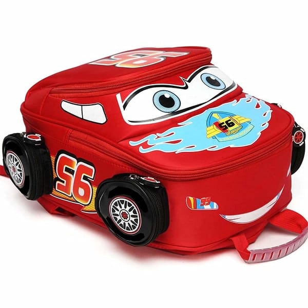 slide 2 of 7, Boys Girls Backpack Waterproof Cartoon Truck Car Kindergarten Child Snack School Bag (Red) Red
