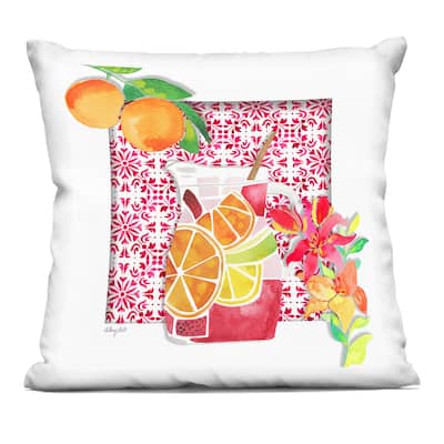Stupell Mediterranean Sangria Drink Decorative Printed Throw Pillow Design by Hillary Holt