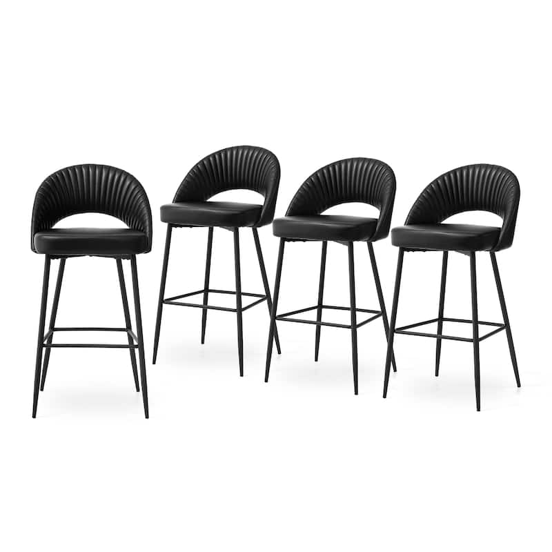 Glitzhome Set of 2 41"H Modern Tapered Leg Counter or High Bar Stools