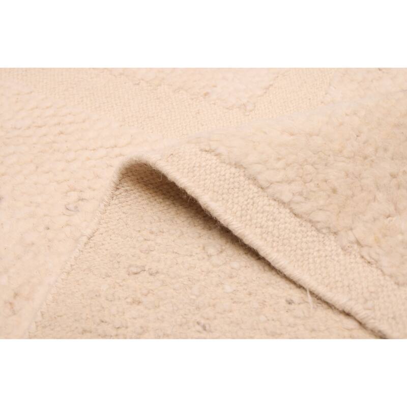 ECARPETGALLERY Hand-knotted Looma Cream Wool Rug - 8'1 x 10'2