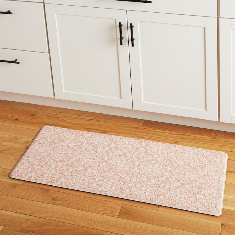 TOWN & COUNTRY BASICS Vintage Medallion Anti Fatigue Kitchen Mat Non-Slip Backing