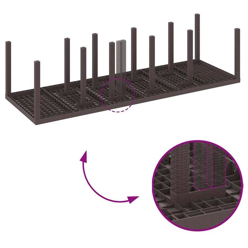 vidaXL Garden Dining Set 13 pcs Plastic - 39 x 118 x 29