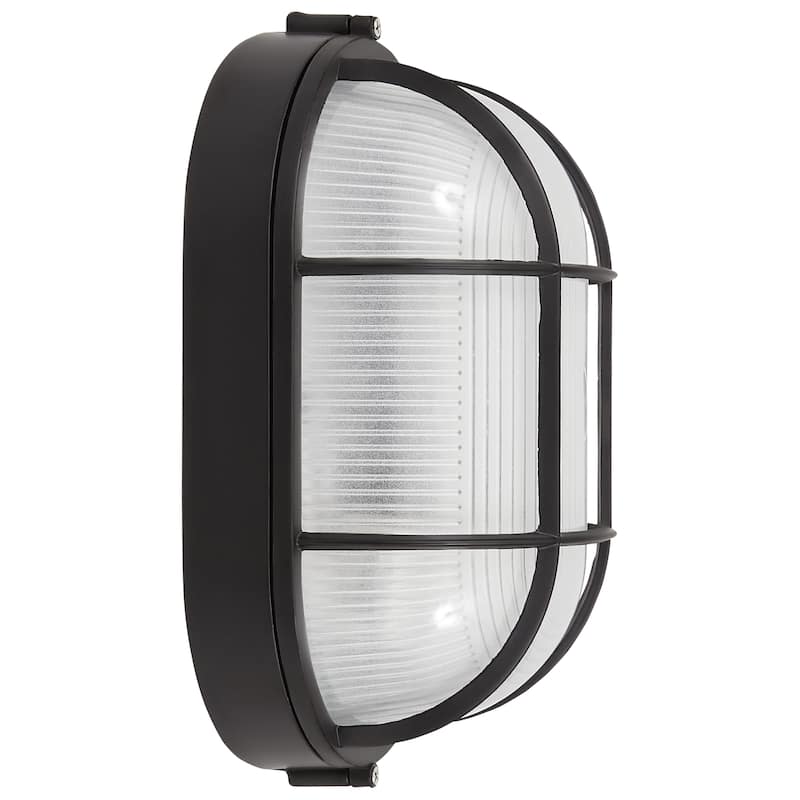 Access Nauticus 1-light Black Wet Location 8-inch ADA Bulkhead
