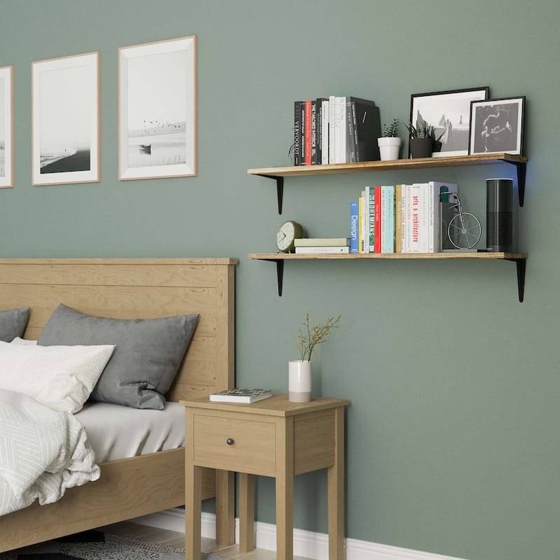 36'' Bookshelves Wall Mounted, Hanging Shelves, Storage Shelves, Wood Floating Shelves for Wall