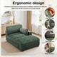 preview thumbnail 36 of 174, 41" W Plush Corduroy Chaise Lounge with Pillows
