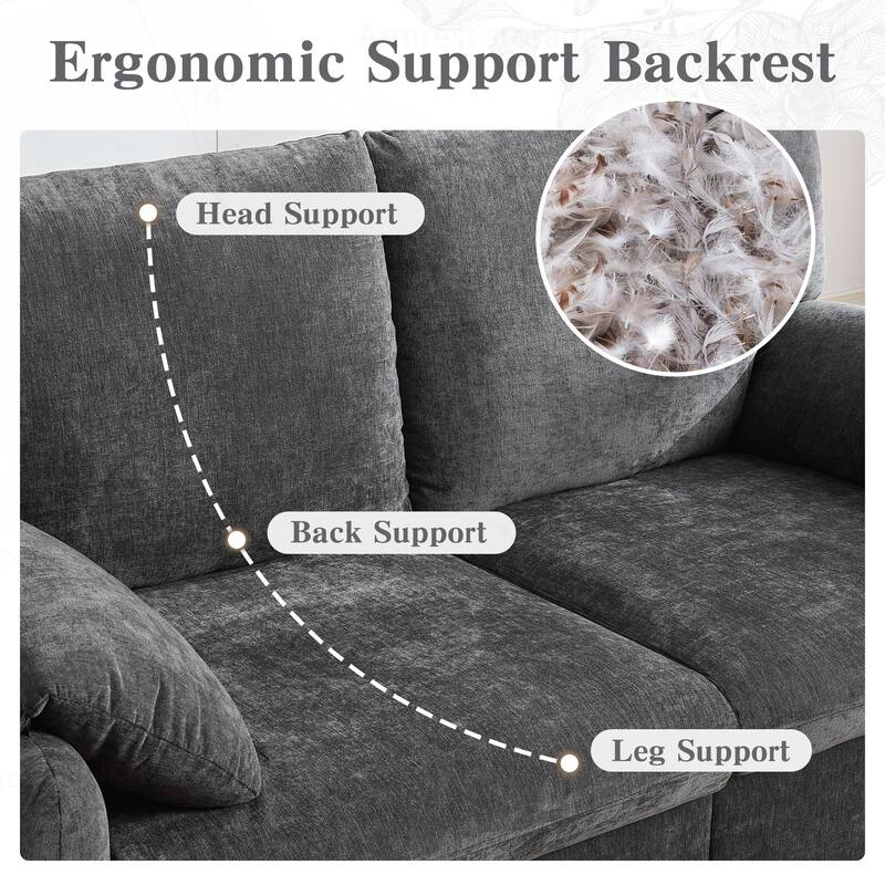 Comfortable Down-Filled Sofa for Living Room and Bedroom, Enhancing Home Style