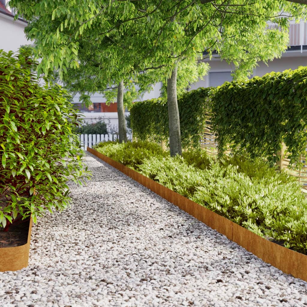 vidaXL Lawn Edgings Landscape Border Outdoor Garden Flexible Corten steel