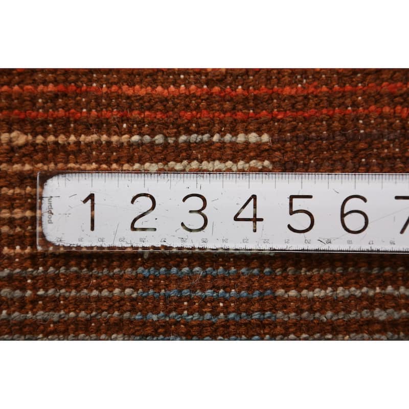 Geometric Moroccan Runner Rug Handmade Wool Carpet - 2'10" x 9'8"