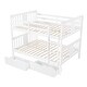 preview thumbnail 7 of 10, Modren Full over Full Bunk Bed With Drawers and Ladder For Bedroom,Guest Room Furniture