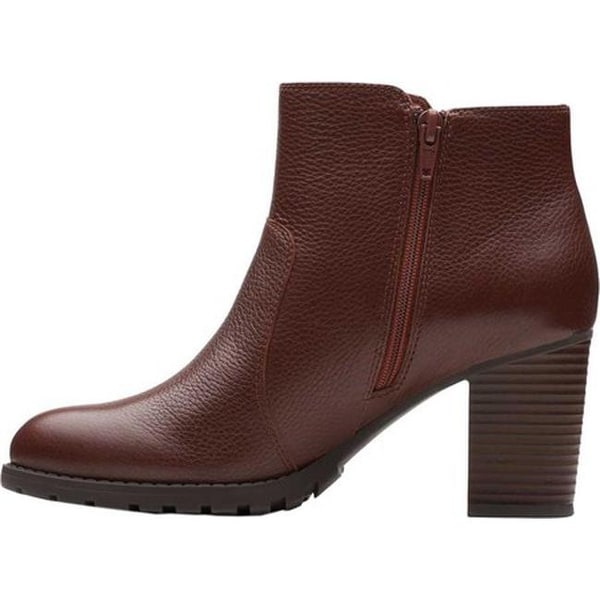 clarks verona gleam leather bootie