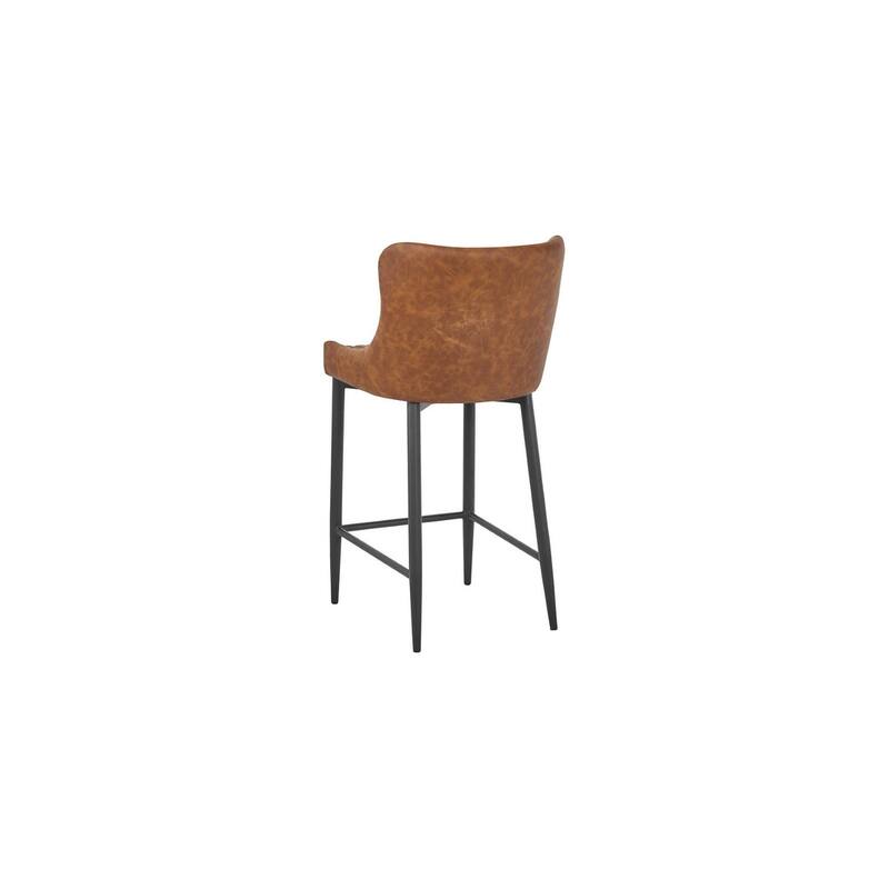 Upholstered barstool With Tufted Cushion, Set of 2