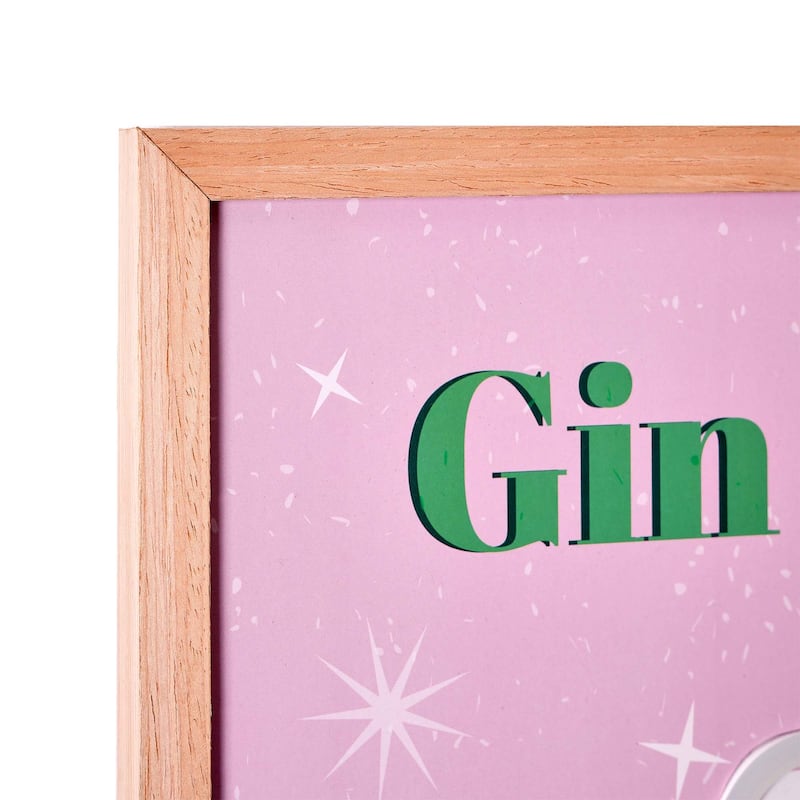 American Art Decor Tipsy Gin & Tonic Framed LED Lavender Dreams Wall Decor - 16" x 20" - 20.62" x 16.62"
