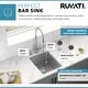 preview thumbnail 3 of 8, Ruvati 12-inch Undermount Bar Prep Kitchen Sink 16 Gauge Stainless Steel Single Bowl - RVM5912 - Silver - 12" x 17-3/4"