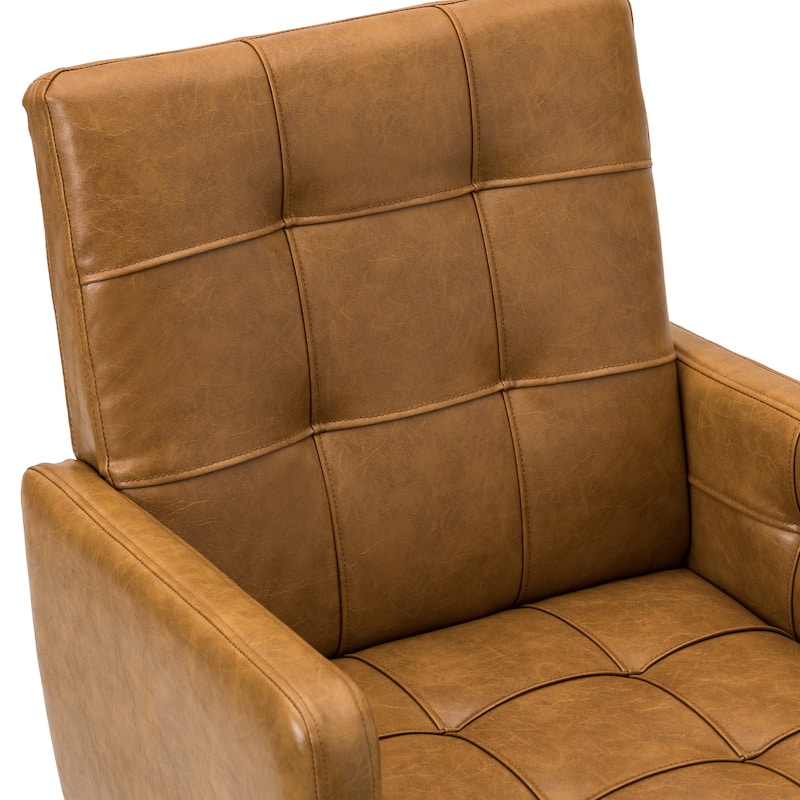 Lorenz Modern Vegan Leather Height-adjustable Office Chair with 5 Wheels by HULALA HOME