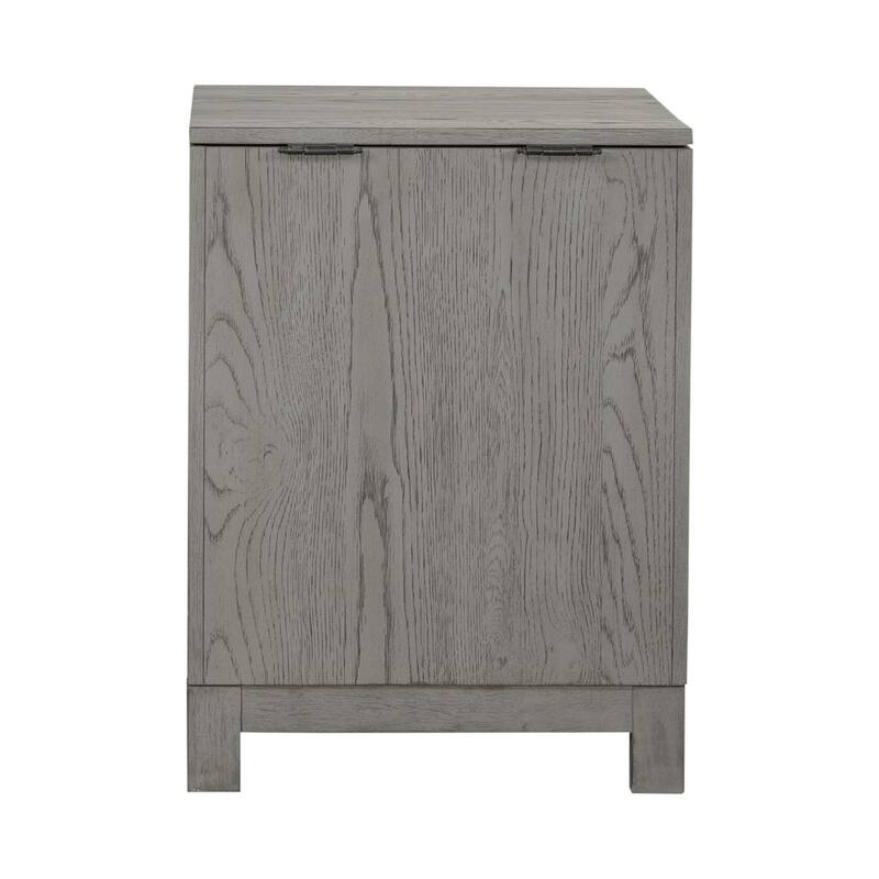 Palmetto Heights Two-Tone Shell White Driftwood 3 Drawer Chairside Table