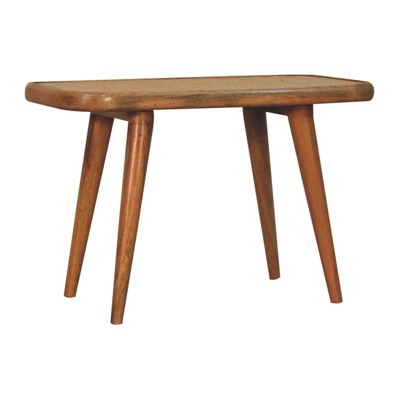 Artisan Furniture Solid Wood Larissa Rattan Bench