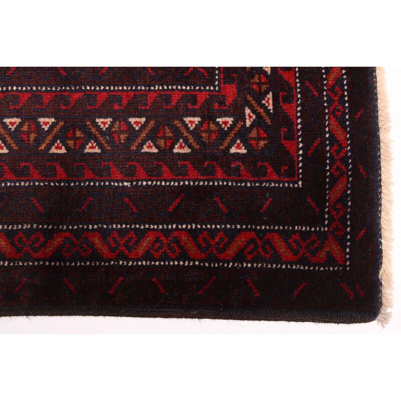 ECARPETGALLERY Hand-knotted Teimani Red Wool Rug - 3'9 x 6'6