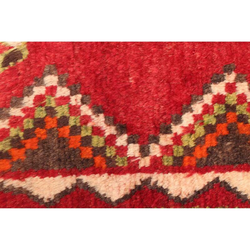 ECARPETGALLERY Hand-knotted Melis Vintage Red Wool Rug - 4'2 x 7'10