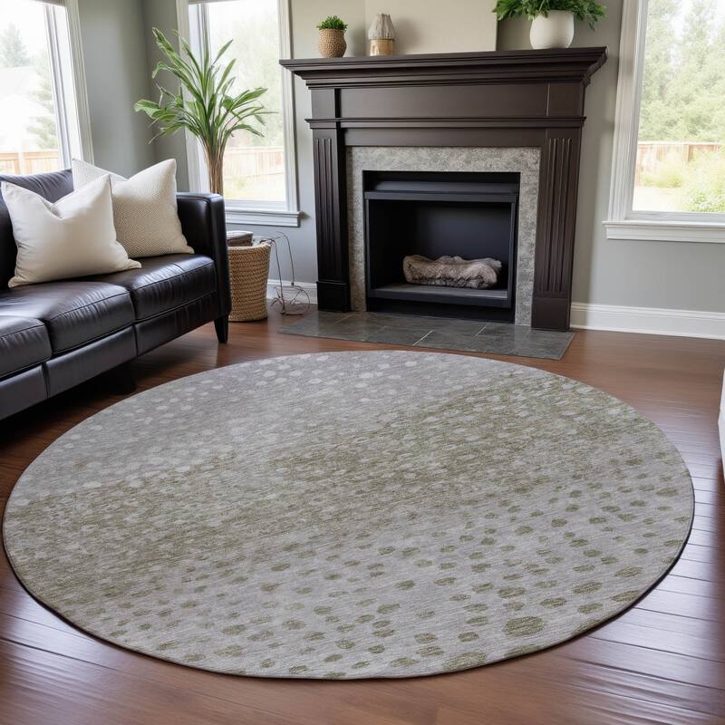 Premium Washable Super Soft Contemporary Ombre Mayfield Rug - Taupe - 8' x 8'