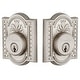 preview thumbnail 3 of 4, Grandeur Parthenon Solid Brass Rose Double Cylinder Keyed Entry Satin Nickel