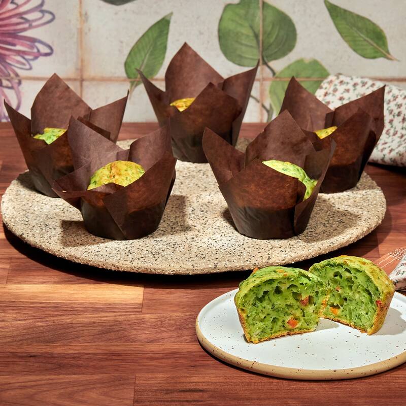 50Pcs Tulip Cupcake Liners Standard Paper Baking Cups Greaseproof