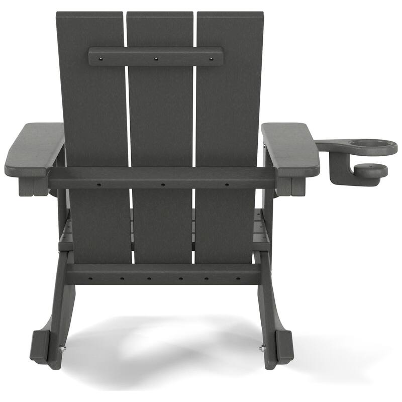 Shoreside Kids Outdoor Poly Adirondack Rocking Chair with Cup Holder (Set of 2)