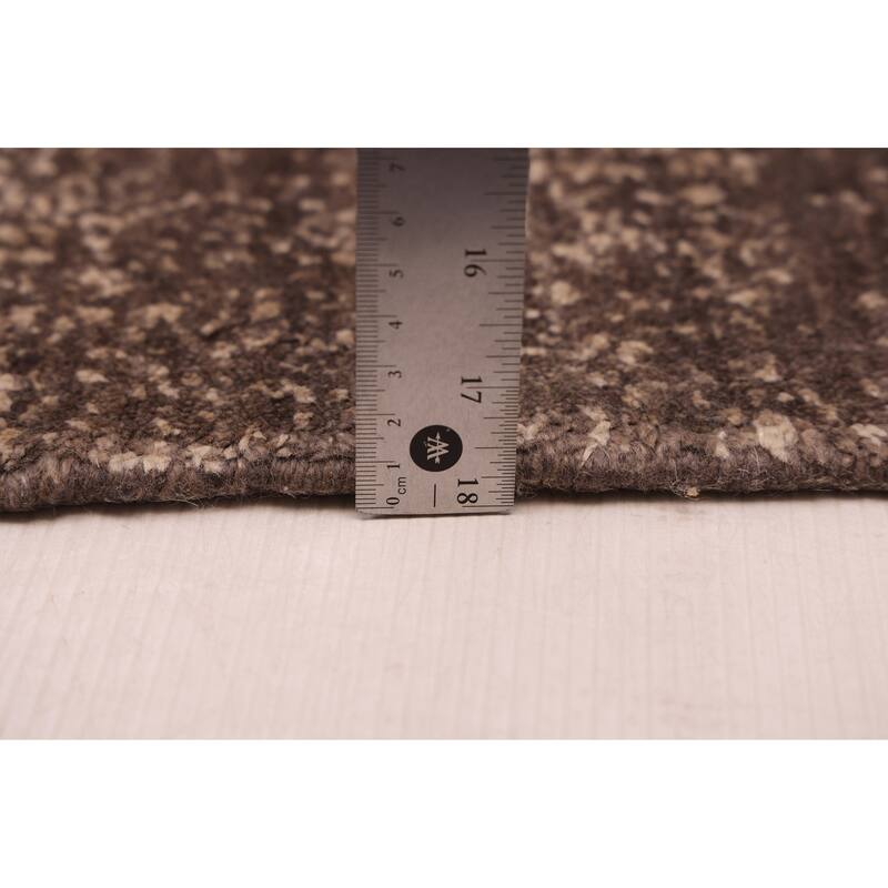 ECARPETGALLERY Hand Loomed Elysian Beige, Dark Brown Rug - 7'11 x 9'11
