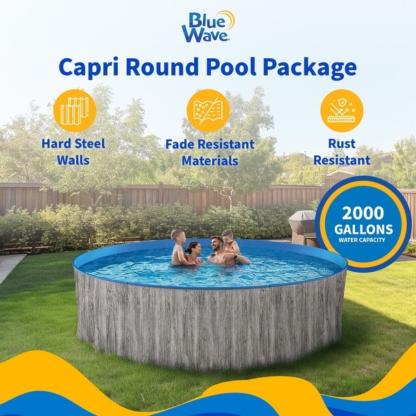 Blue Wave Capri 12-Ft 36-in Deep Round Steel Wall Swimming