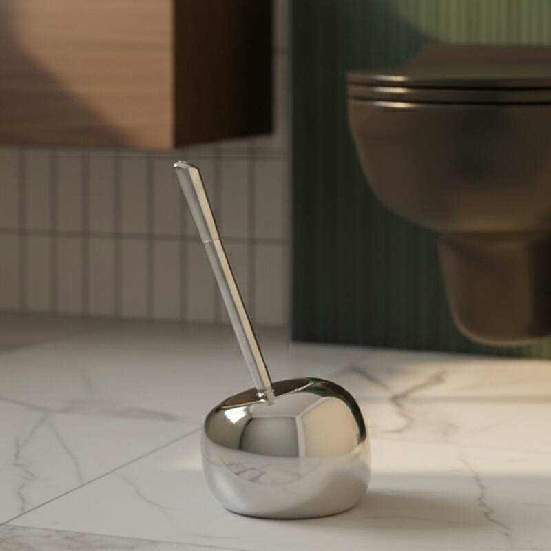 PISE Freestanding Toilet Brush and Holder Set - 15"H x 6"L x 6" W