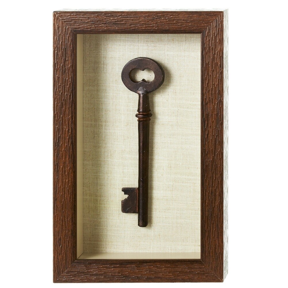 Shop 12 X 7 Chocolate Brown Antique Skeleton Key Shadow Box Wall
