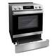 preview thumbnail 5 of 10, 30 in. 6.3 cu. ft. Electric Range with 5 Burner Glass Cooktop and Self Clean Air Fry Oven in Stainless Steel