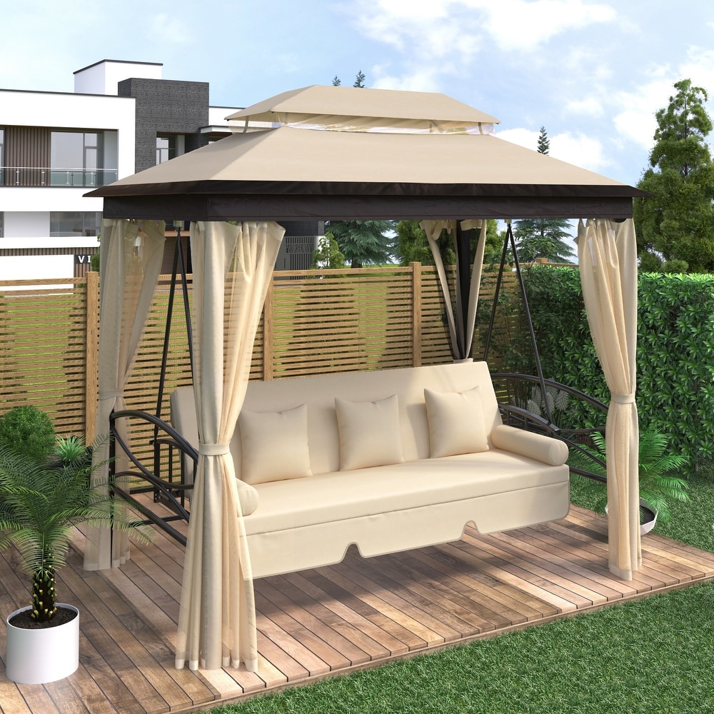 Heavy duty porch swing with canopy sale