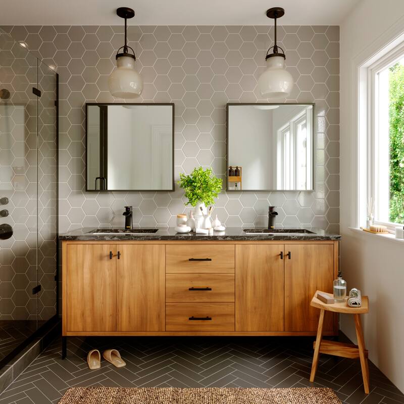 Karran Kassel Single Hole Single Handle Basin Bathroom Faucet with Matching Pop-up Drain