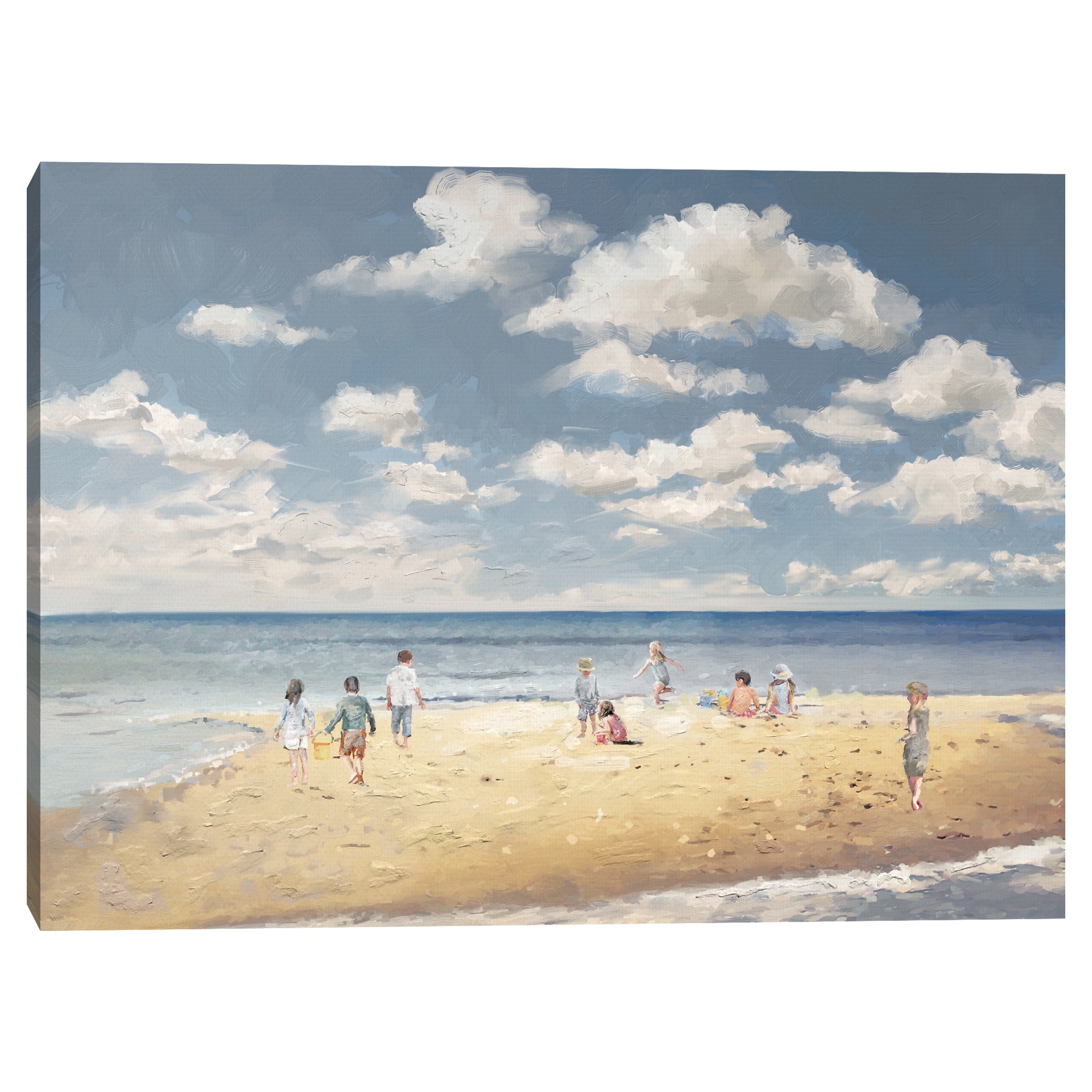 Beach Play by Studio Arts Canvas Art Print