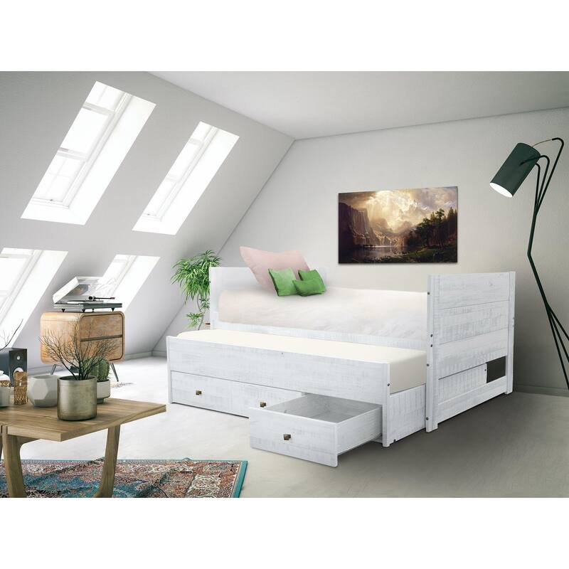 Taylor & Olive Begonia Twin Bed with Twin Trundle & 3 Built in Drawers