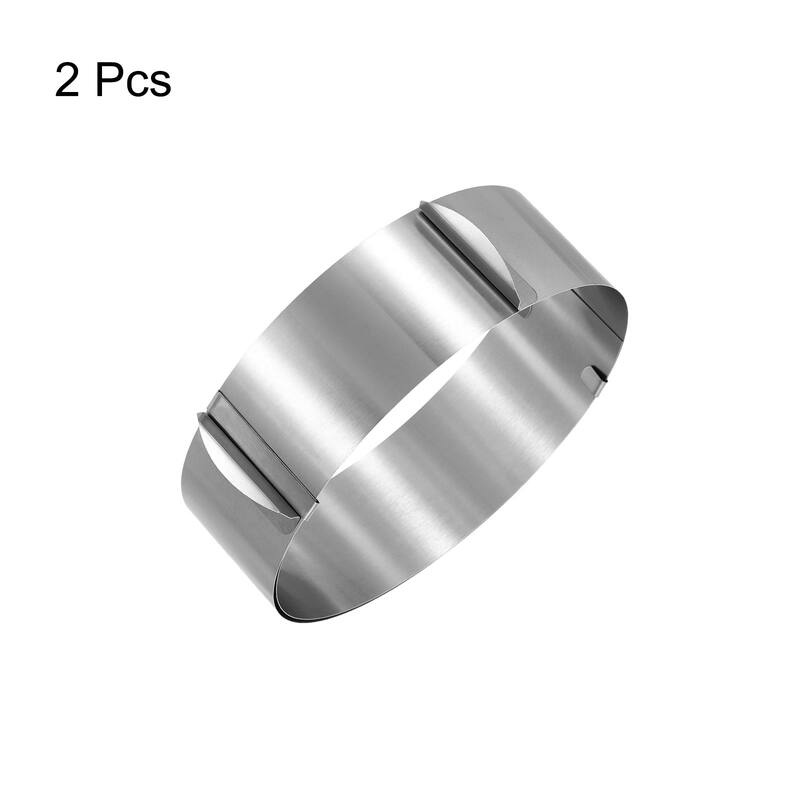 2Pcs Cake Ring 6cm Adjustable Round Cake Ring Mousse Baking Moulds