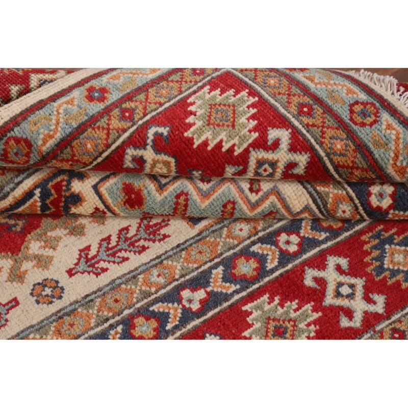 Kazak Accent Rug Hand-Knotted Traditional Beige Wool Carpet - 3'3" x 5'3"