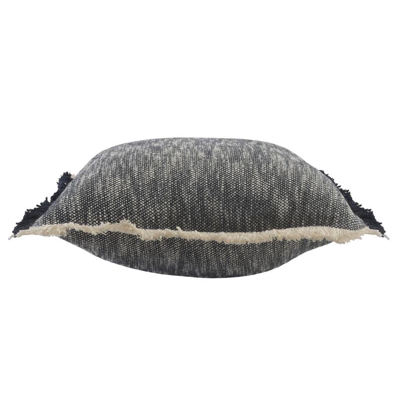 Sevita Two-Tone Cotton Fringe Throw Pillow