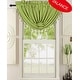 preview thumbnail 1 of 4, Leah Waterfall Rod Pocket Valance with Beads, 48x37 Sage