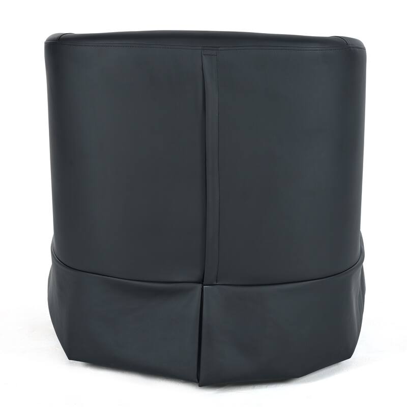 Solid Wood Frame Padded Seat Swivel Chair.