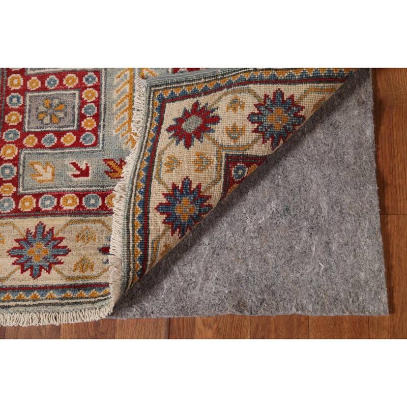 Traditional Blue Kazak Runner Rug Hand-Knotted Oriental Wool Carpet - 2'6" x 13'5"