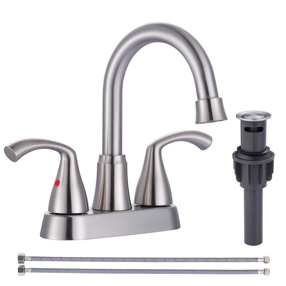 WOWOW 4 in. Centerset 2-Handles Deck Mount Bathroom Faucet