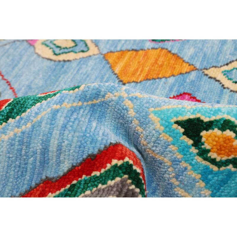 ECARPETGALLERY Hand-knotted Shalimar Sky Blue Wool Rug - 9'1 x 12'3