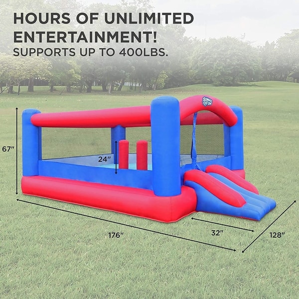 Sunny & Fun Giant Bounce House, Bouncy House for Kids with Air Pump