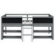 preview thumbnail 6 of 10, Twin Size Low Loft Kids Bed Frame with Movable Shelves, Decorative Chalkboard & Guardrails for Bedroom, Easy Assembly, Grey