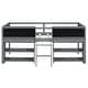preview thumbnail 7 of 6, Wood Low Loft Bed with Decorative Guardrail Chalkboard, Twin Low Loft Bed with Two Movable Shelves and Ladder, Gray