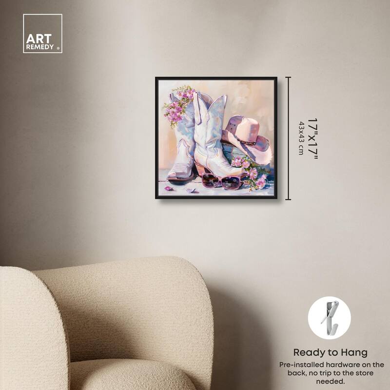 Spring Pink Cowboy Necessities Canvas by Art Remedy