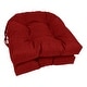 preview thumbnail 5 of 16, 16-inch U-shaped Indoor/ Outdoor Chair Cushion (Set of 2) - 16" x 16" Paprika