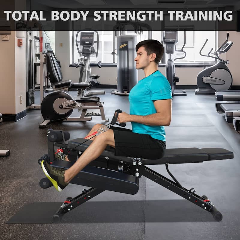 Multifunctional Adjustable Folding Weight Bench Home Gym Exercise Bench Flat Bench Deadlift Board Bench Press Chair