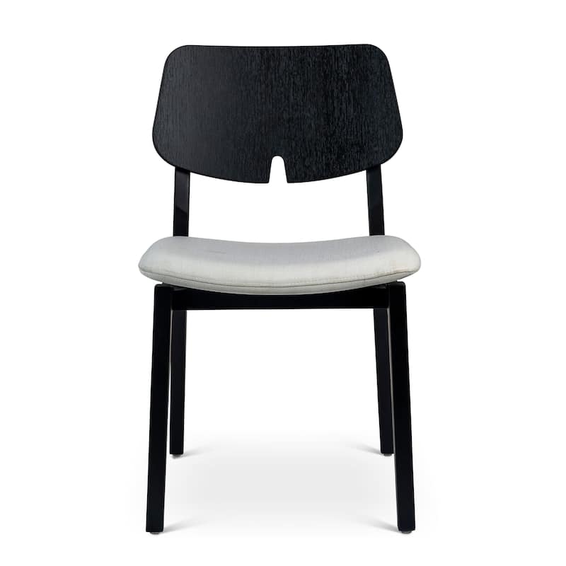 Beth Wooden Dining Chair - Alabaster, Ebano